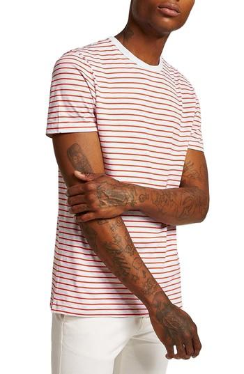 Men's Topman Stripe T-shirt - Orange
