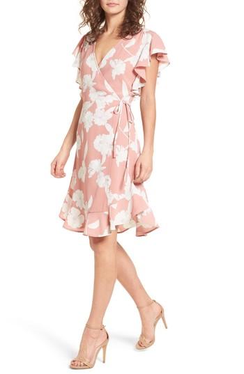 Women's One Clothing Ruffle Wrap Dress - Pink