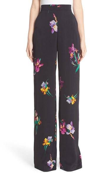 Women's Etro Bird & Floral Print Palazzo Pants