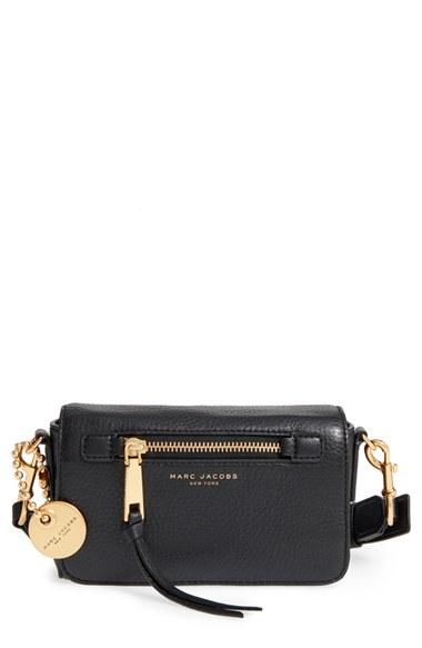 Marc Jacobs 'recruit' Leather Crossbody Bag - Black