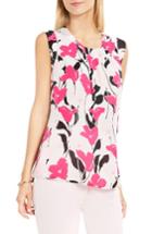 Women's Vince Camuto Flower Wave Pleat Front Blouse