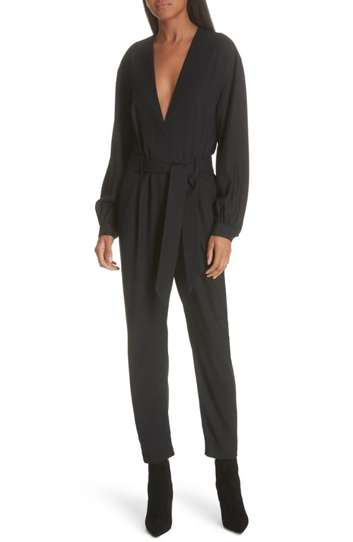 Women's Iro Frame Belted Jumpsuit Us / 38 Fr - Black