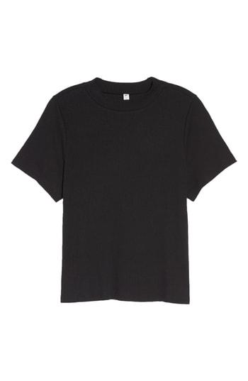 Women's Bp. Mock Neck Slouch Tee - Black
