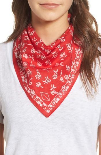 Women's Rag & Bone Floral Bandana, Size - Red