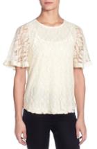 Women's Catherine Catherine Malandrino Opal Lace Top - Ivory