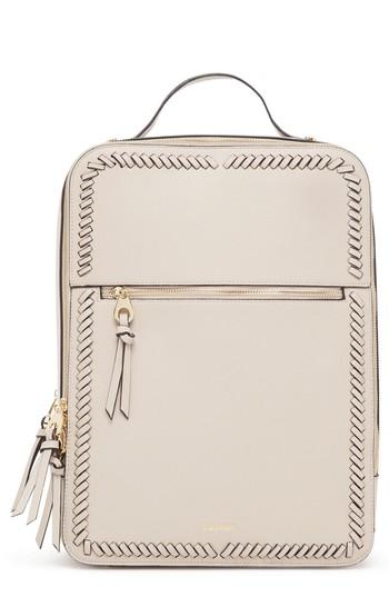 Calpak Kaya Faux Leather Laptop Backpack - Beige