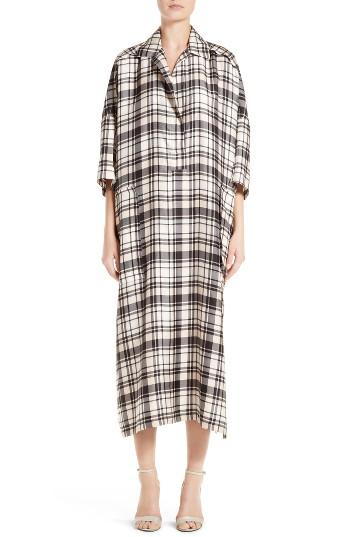 Women's Victor Alfaro Plaid Silk Shirtdress