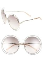 Women's Chloe 62mm Oversize Sunglasses - Gold/ Transparent Peach