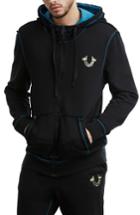 Men's True Religion Brand Jeans Stained Glass Hoodie - Black