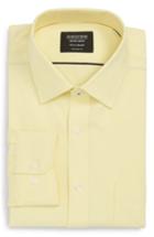 Men's Nordstrom Men's Shop Tech-smart Traditional Fit Stretch Pinpoint Dress Shirt - 32/33 - Yellow