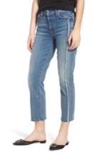 Women's 7 For All Mankind Edie Fray Seams Crop Straight Leg Jeans - Blue