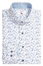Men's Lorenzo Uomo Trim Fit Floral Dress Shirt - 34 - Blue