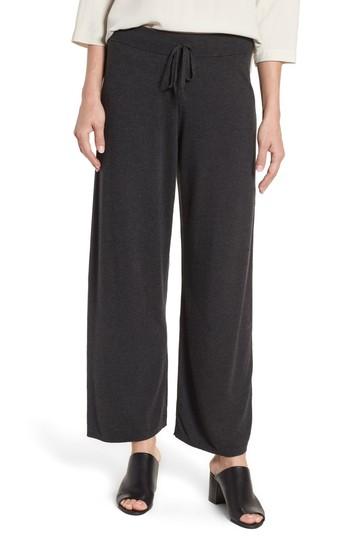 Women's Eileen Fisher Tencel Blend Knit Wide Leg Pants, Size - Grey