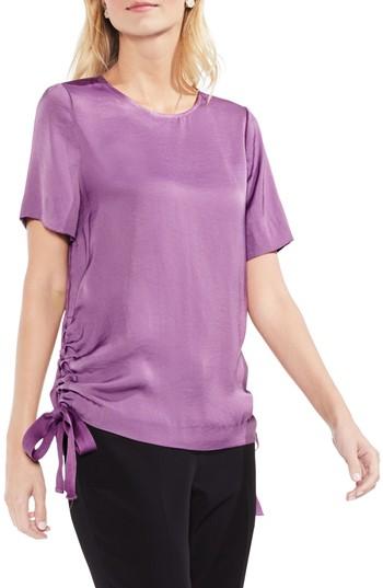 Women's Vince Camuto Side Drawstring Rumple Blouse, Size - Purple