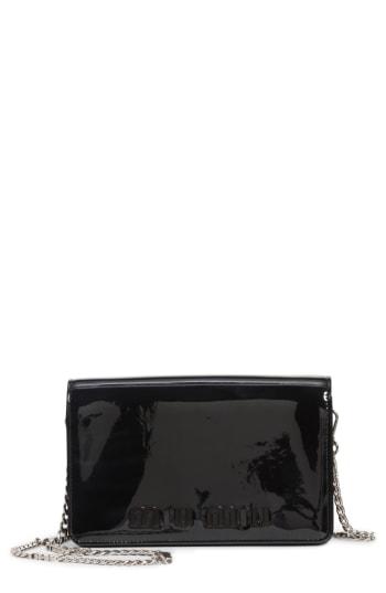 Miu Miu Vernice Patent Leather Shoulder Bag - Black