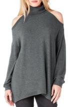 Women's Michael Stars Cold Shoulder Turtleneck Tunic - Grey