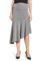 Women's Vince Camuto Houndstooth Asymmetrical Hem Skirt - Black