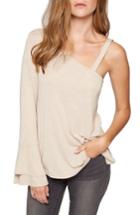 Women's Sanctuary Anisa Rib One-shoulder Tee - Beige