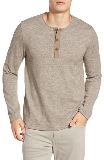 Men's Nordstrom Men's Shop Hacci Knit Henley - Brown