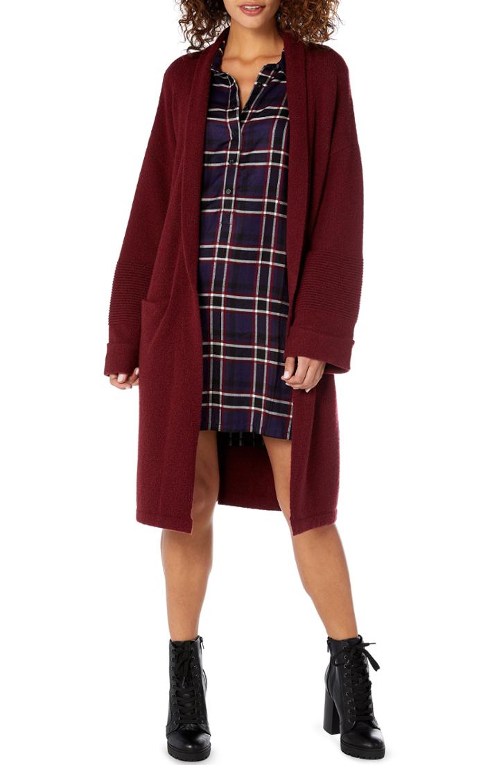 Women's Michael Stars Cozy Knit Shawl Collar Cardigan