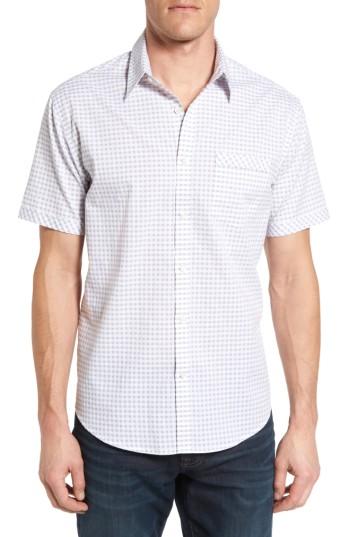 Men's James Campbell Colina Regular Fit Short Sleeve Sport Shirt - Grey