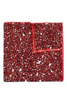 Men's Hook + Albert Bright Floral Silk Pocket Square, Size - Red