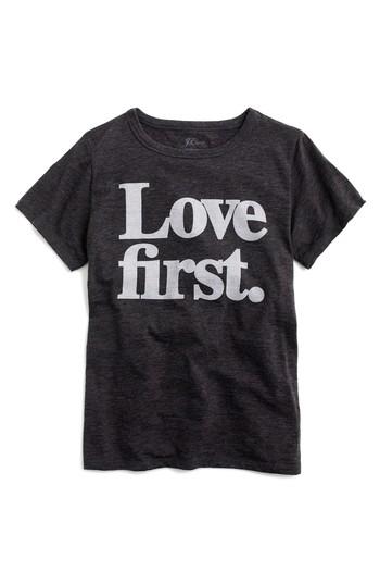 Women's J.crew Love First Tee, Size - Grey