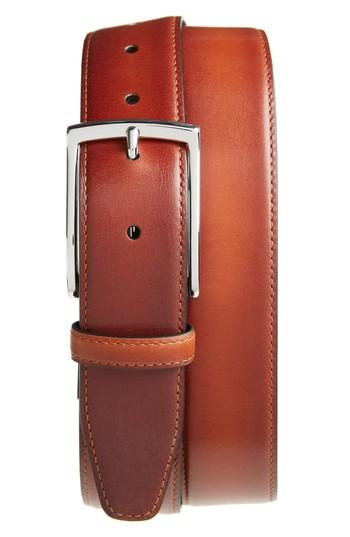 Men's Monte Rosso Silvano Leather Belt - Cognac