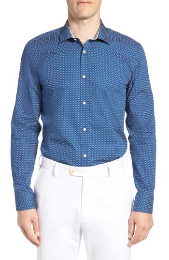 Men's Ted Baker London Loops Slim Fit Dress Shirt .5 - Blue