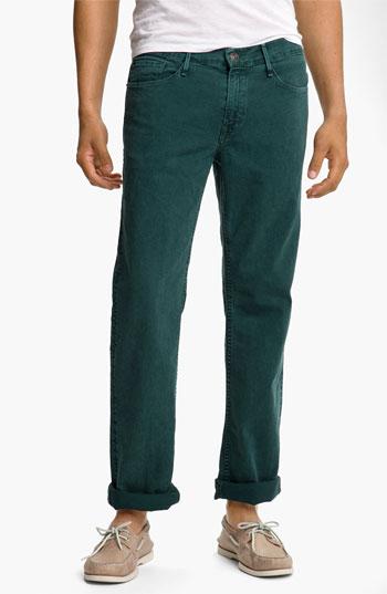 Men's Earnest Sewn 'fulton' Straight Leg Twill Pants - Green