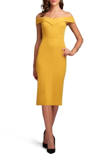 Women's Eci Off The Shoulder Sheath Dress - Yellow