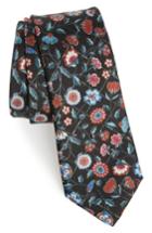 Men's Paul Smith Floral Silk Tie, Size - Black