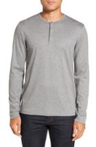 Men's Calibrate Refined Cotton Henley, Size - Grey