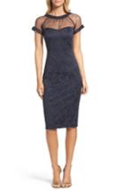 Women's Maggy London Jacquard Sheath Dress - Blue