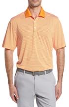 Men's Cutter & Buck 'trevor' Stripe Drytec Polo, Size - Orange