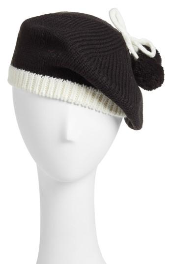 Women's Kate Spade New York Bow Pom Beret - Black