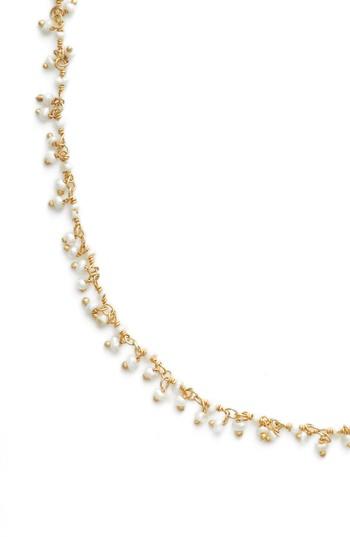 Women's Chan Luu White Pearl Short Layering Necklace