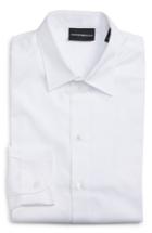 Men's Emporio Armani Slim Fit Solid Dress Shirt, Size - White