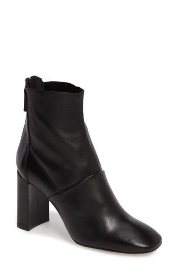 Women's Topshop Hunk Snake-textured Bootie .5us / 37eu - Black