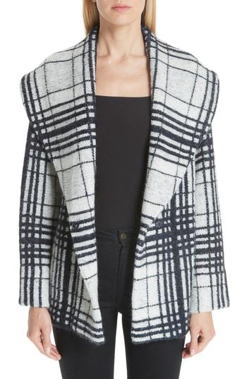 Women's Missoni Shawl Collar Plaid Jacket Us / 38 It - Black