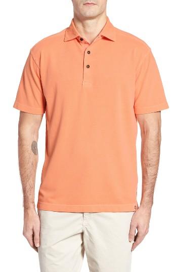 Men's Thaddeus Paul Stretch Pique Polo - Orange