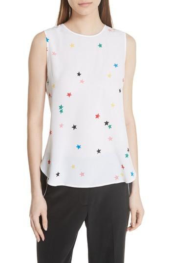 Women's Equipment Lyle Print Silk Top - White