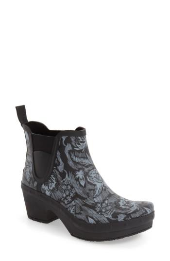 Women's Dansko 'rosa' Chelsea Rain Boot .5-8us / 38eu M - Black