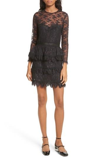 Women's The Kooples Floral Lace Dress Us / 34 Fr - Black