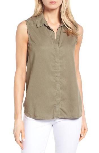 Women's Nydj Vera Button Back Sleeveless Shirt