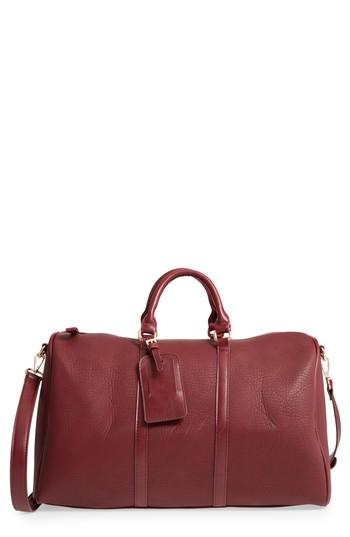 Sole Society 'cassidy' Faux Leather Duffel Bag - Red