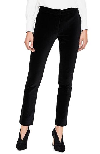 Women's Boden Slim Stretch Cotton Velvet Pants - Black