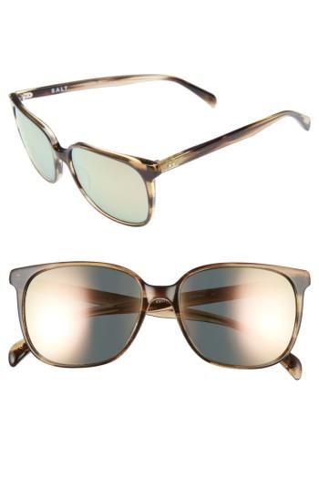 Women's Salt Kintner 55mm Polarized Cat Eye Sunglasses - Hazy Taupe