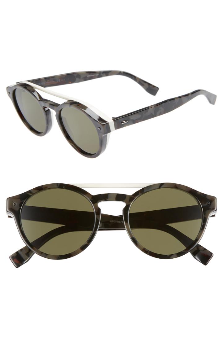 Men's Fendi 51mm Round Sunglasses -