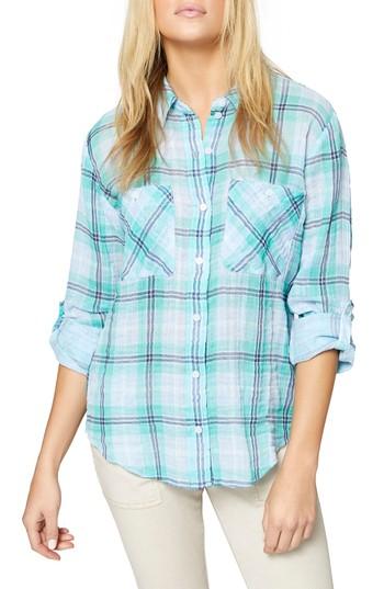 Women's Sanctuary The Steady Boyfriend Shirt, Size - Blue